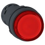 Schneider Electric Моноблочная кнопка с подсветкой, пластик, красный, Ø22, встроенный светодиод, пружинный возврат, 230…240 V AC, 1 НО (арт. XB7NW34M1) в Миассе фото